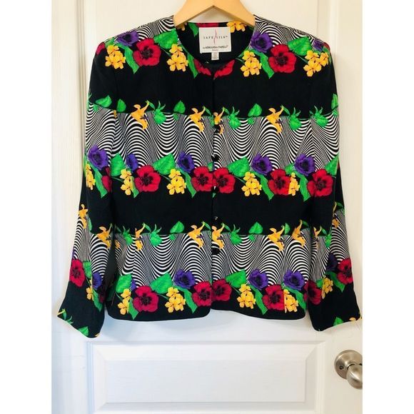 VTG Adrianna Papell Safe Silk Floral Ensamble - Picture 1 of 6